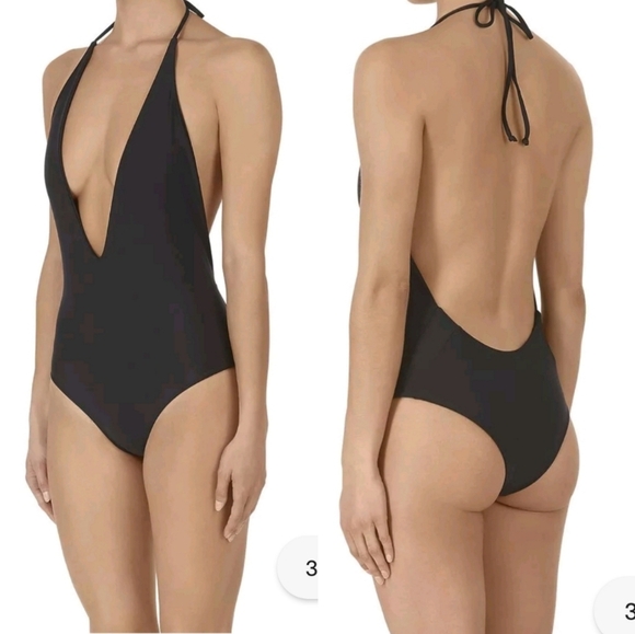 Mikoh Halter Black One Piece Swimsuit Size Small - Picture 2 of 10